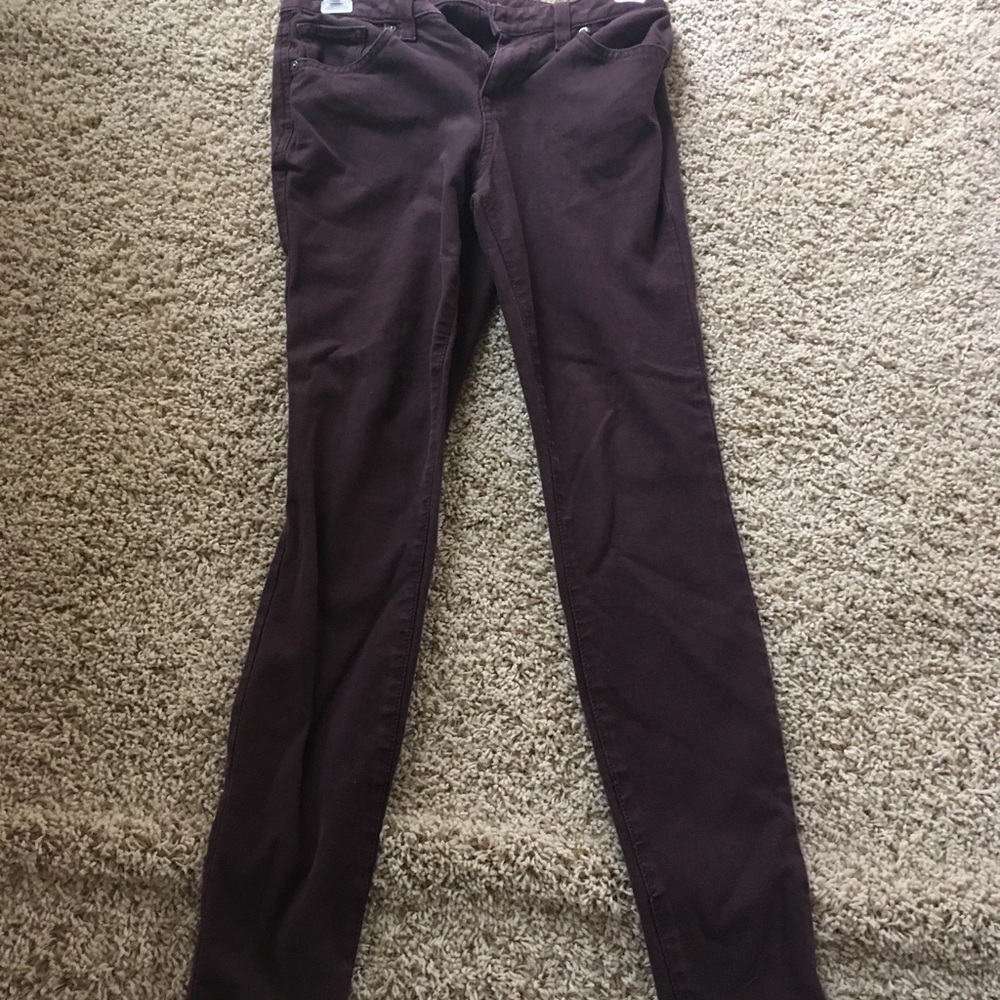 Burgundy jeggings